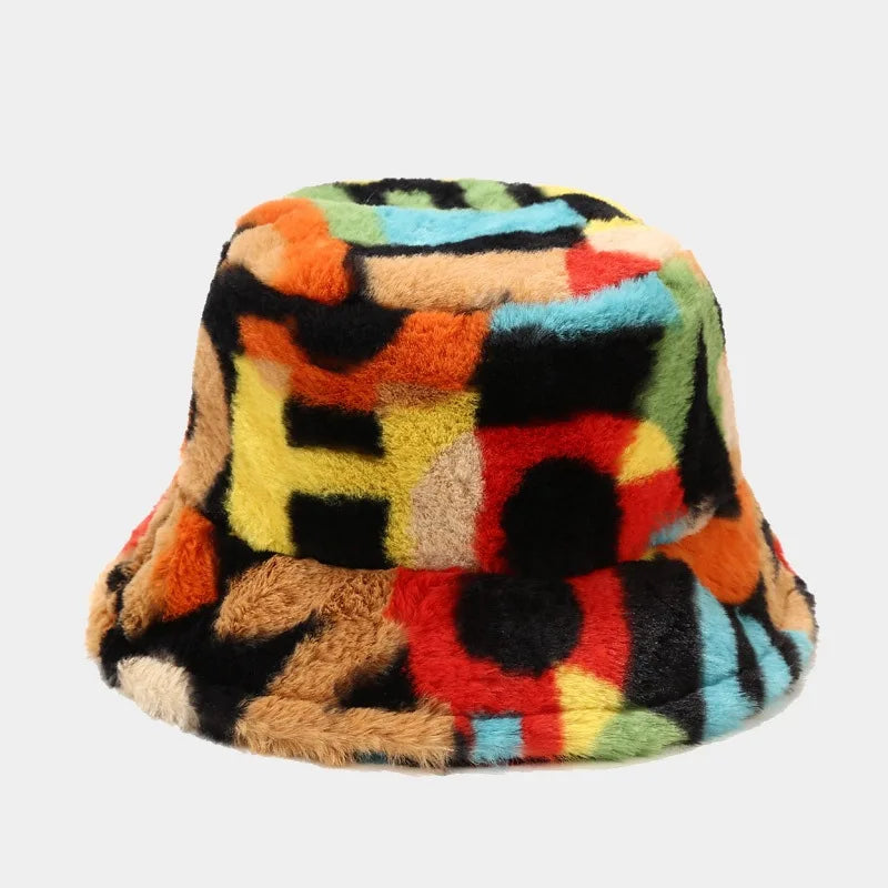 Colorful Digital Print Bucket Hat Women