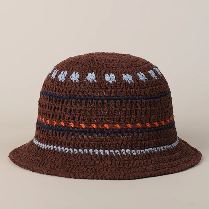 Japanese Korean Crochet Hand Woven Bucket Hat