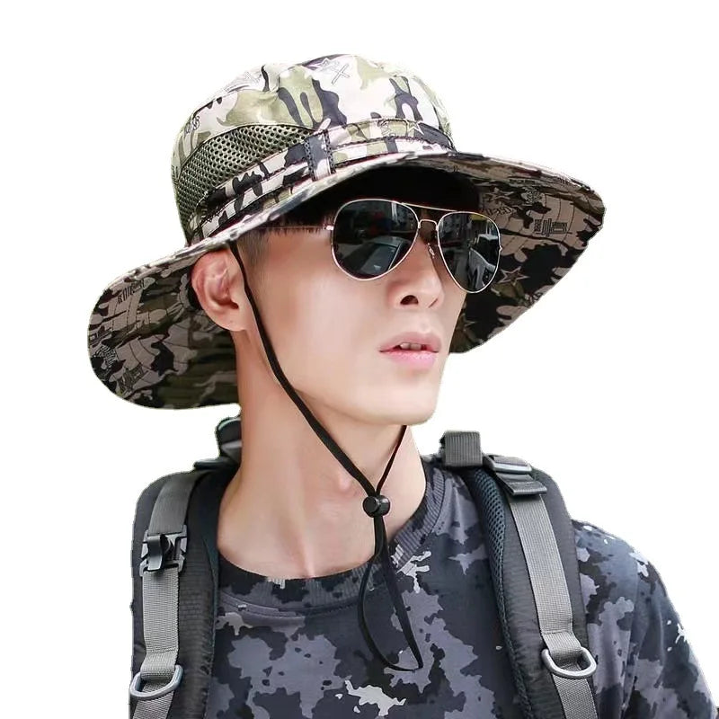 Camouflage Sun Protection Bucket Hat
