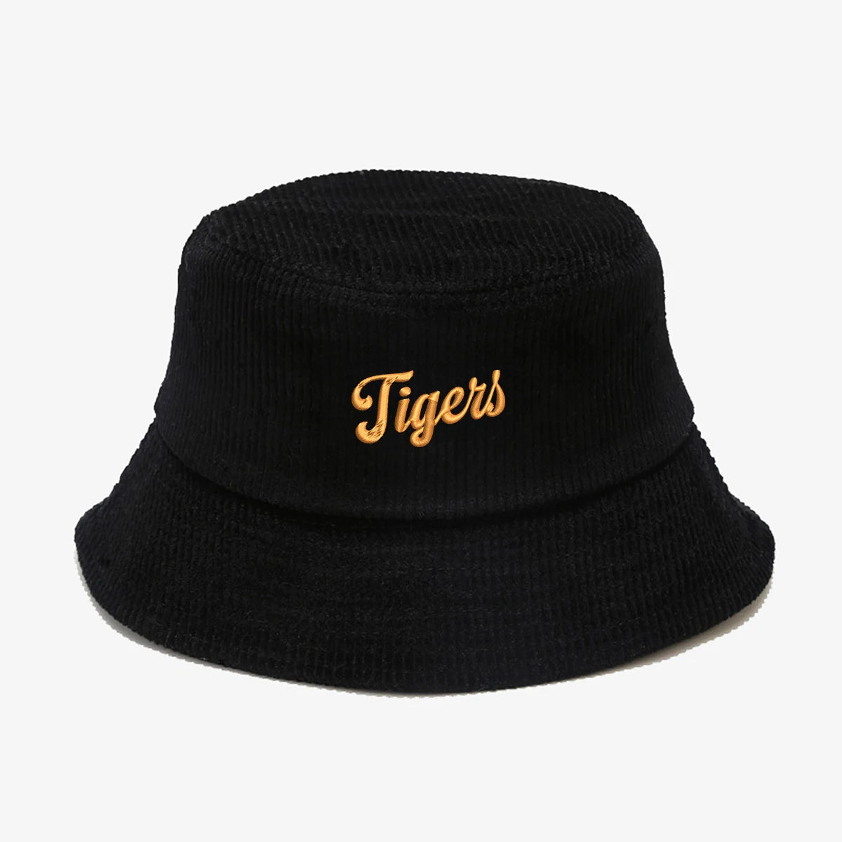 'A' Embroidered Corduroy Foldable Bucket Hat