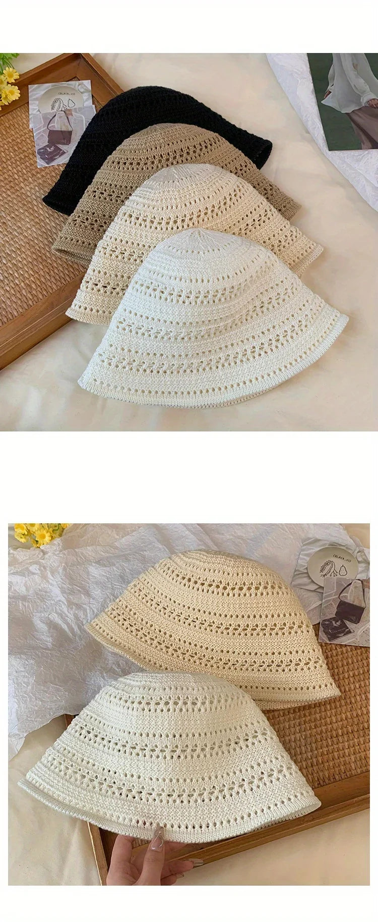 Summer Hollow Fisherman Hat Women's Breathable Hat