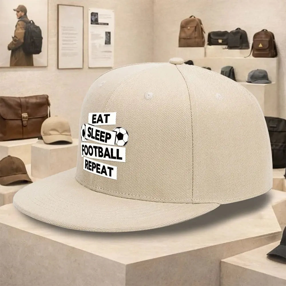Eat Sleep Football Repeat Streetwear Snapback Cap