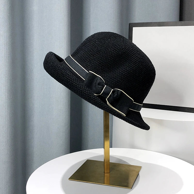 Japanese Bow Bucket Hat Women