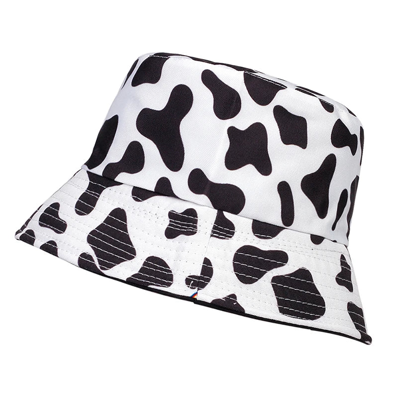 Cow Print Reversible Bucket Hat