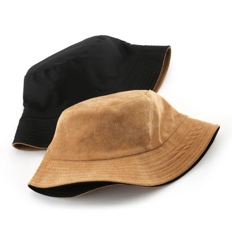 Corduroy Bucket Hat For Women Men New