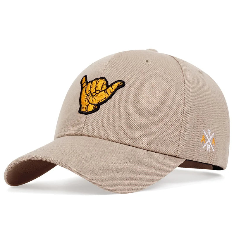 Finger Embroidered Baseball Cap