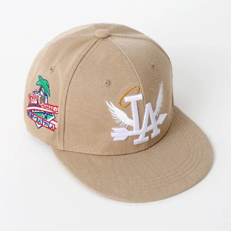 Embroidered Letter Flat Edge Baseball Cap