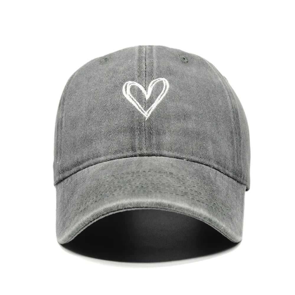 Print Minimalist Retro Washed Baseball Cap