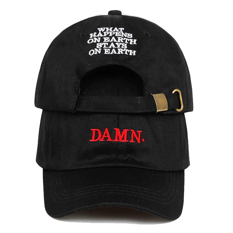 Damn Embroidered Hip Hop Snapback Baseball Cap