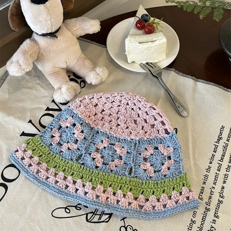Japanese Handmade Knitted Sweet Fisherman Bucket Hat