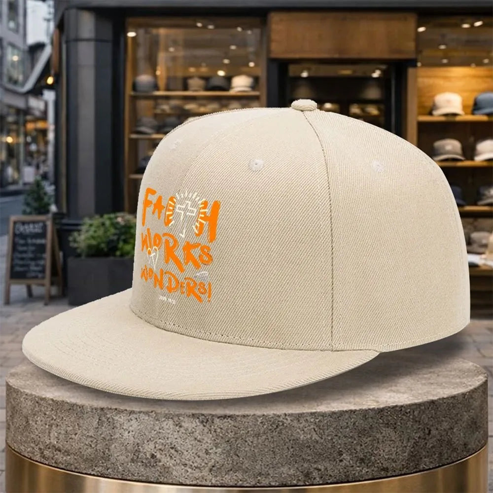 Faith Works Wonders Cross Streetwear Snapback Cap