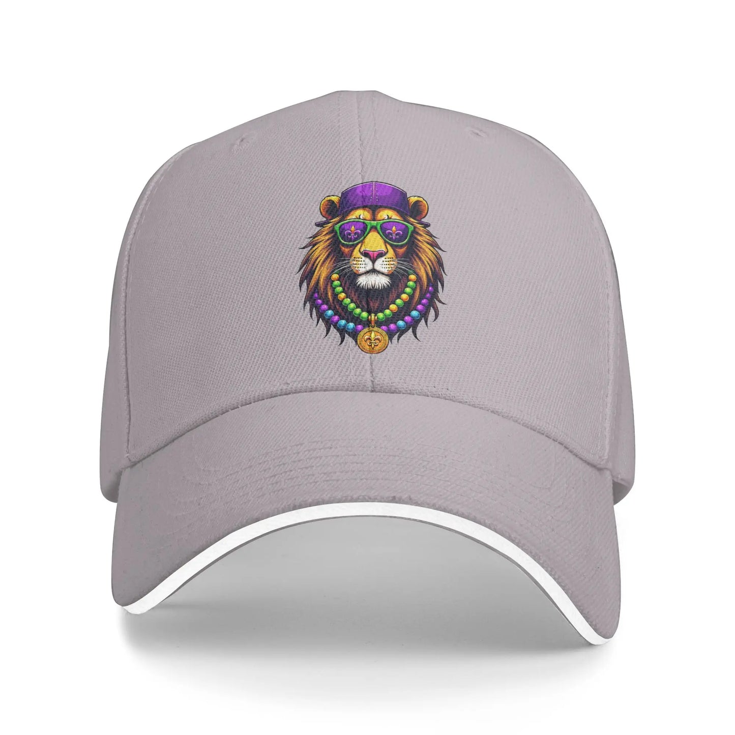 Mardigator Mardi Gras Lion Costume Baseball Cap