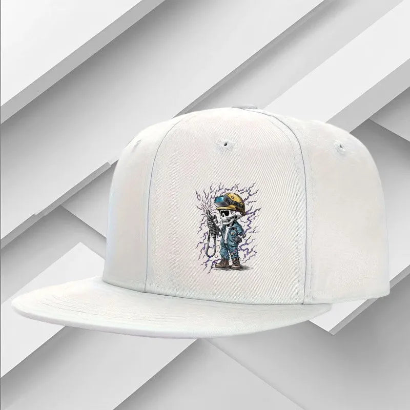 Electrician Skull Worker Street Snapback Cap