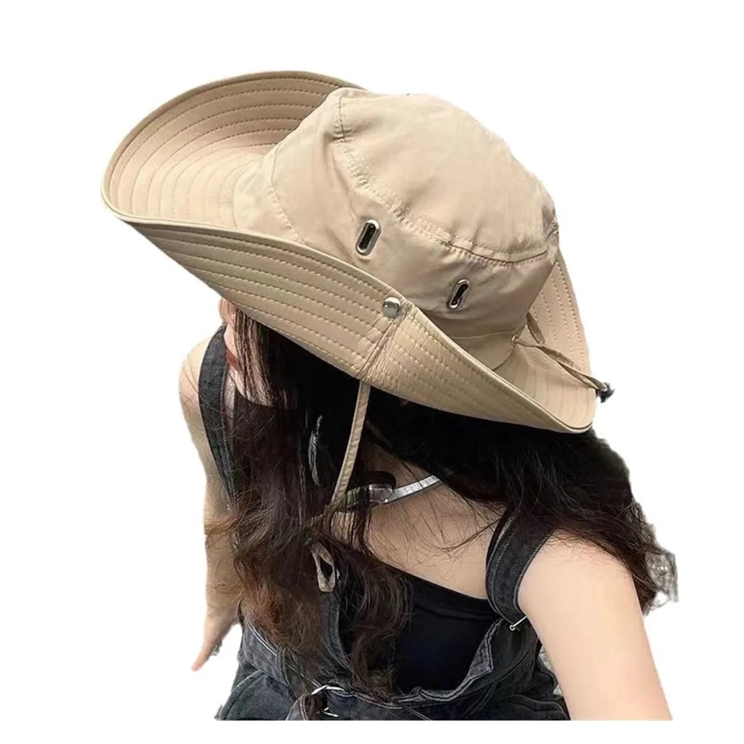 Summer Men Bucket Hat Outdoor UV Protection Wide