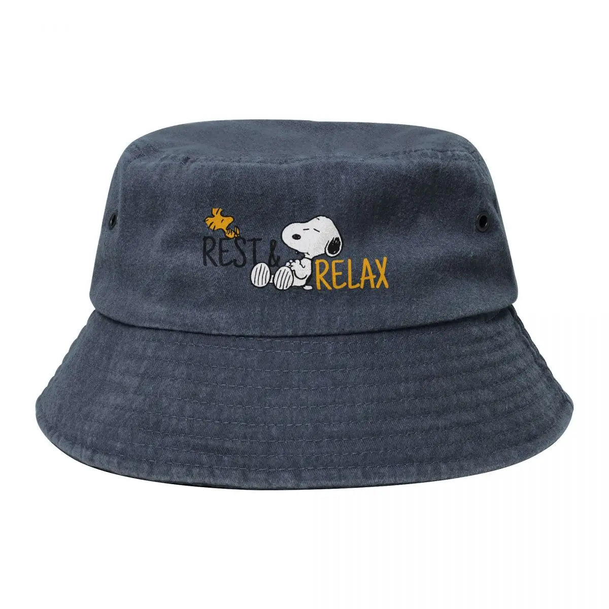 Snoopy Woodstock Denim Bucket Hat
