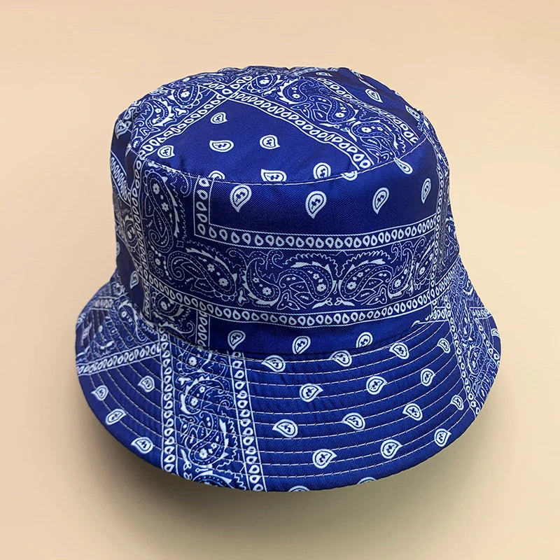 Streetwear Paisley Cotton Bucket Hat