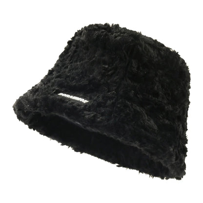 Korean Wool Plush Bucket Hat
