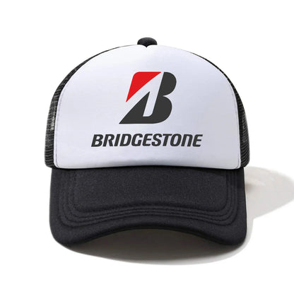 "B" Printed Half Mesh Baseball Cap Unisex