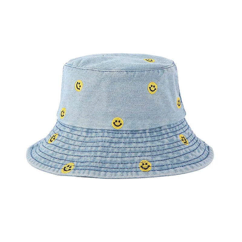 Denim Unisex Aesthetic Outdoor Travel Packable Fisherman Bucket Hat