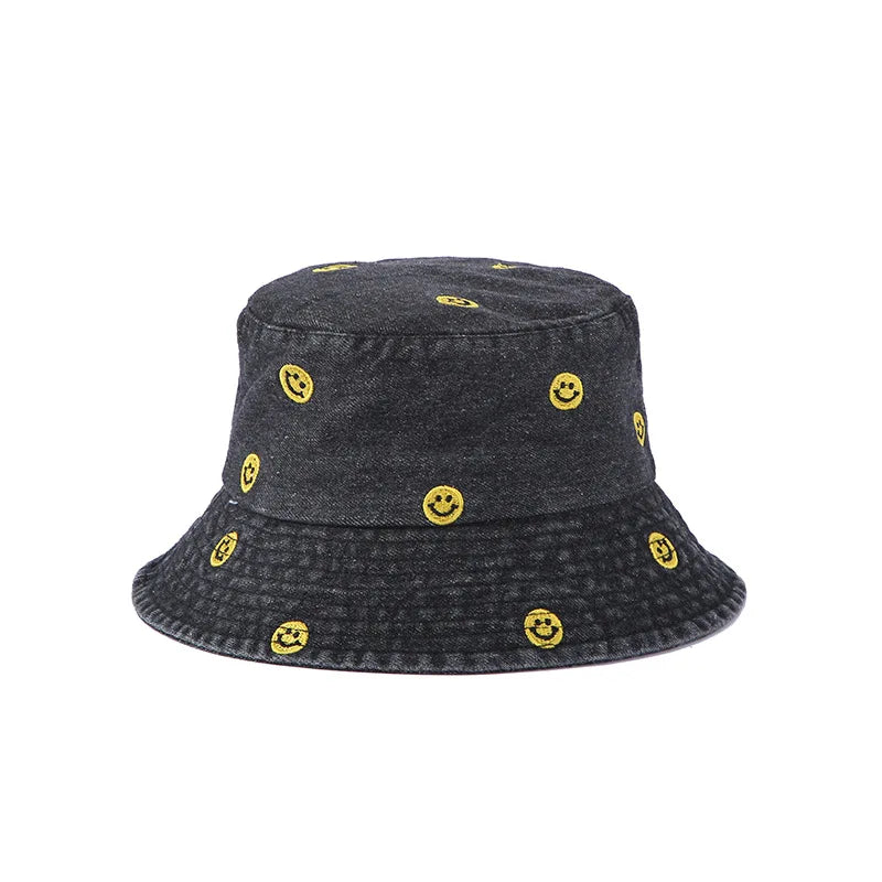 Denim Unisex Aesthetic Outdoor Travel Packable Fisherman Bucket Hat