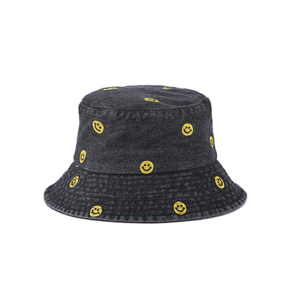 Denim Unisex Aesthetic Outdoor Travel Packable Fisherman Bucket Hat