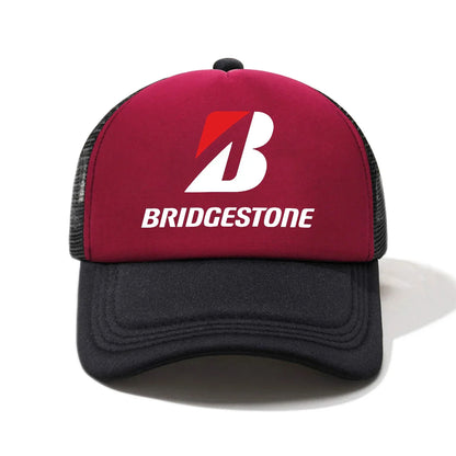 "B" Printed Half Mesh Baseball Cap Unisex