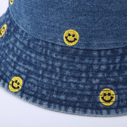 Denim Unisex Aesthetic Outdoor Travel Packable Fisherman Bucket Hat