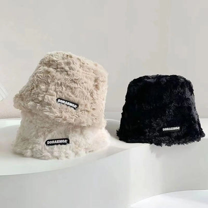Korean Wool Plush Bucket Hat