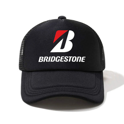 "B" Printed Half Mesh Baseball Cap Unisex