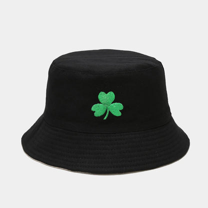 Shamrock Embroidered Sun Bucket Hat