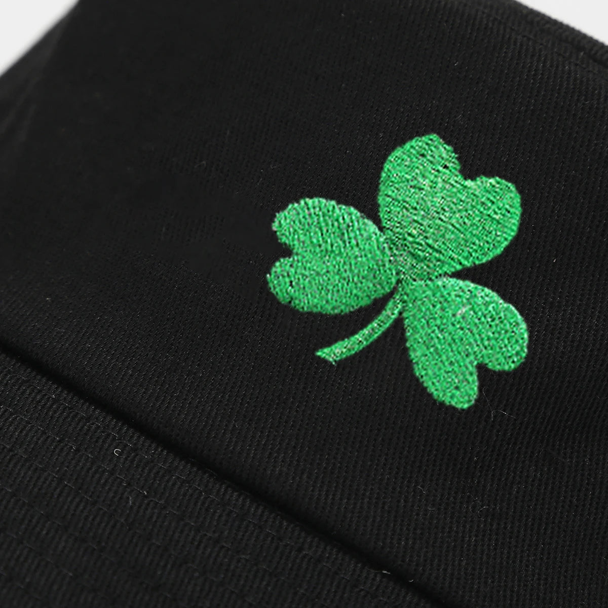 Shamrock Embroidered Sun Bucket Hat