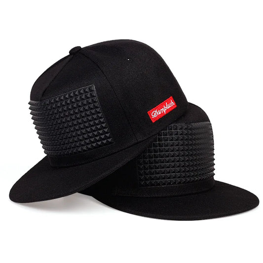 Casual Solid Color Offset Print Flat Brim Cap