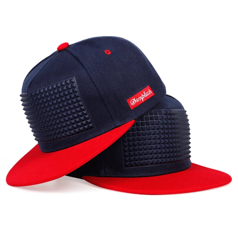 Casual Solid Color Offset Print Flat Brim Cap