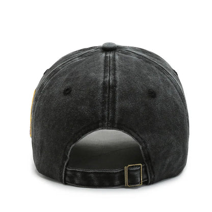 Retro Letter Embroidered Denim Baseball Cap