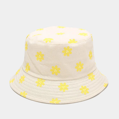 Cotton Flower Print Bucket Hat
