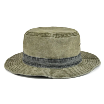 Voboom Men Washed Cotton Bucket Hat