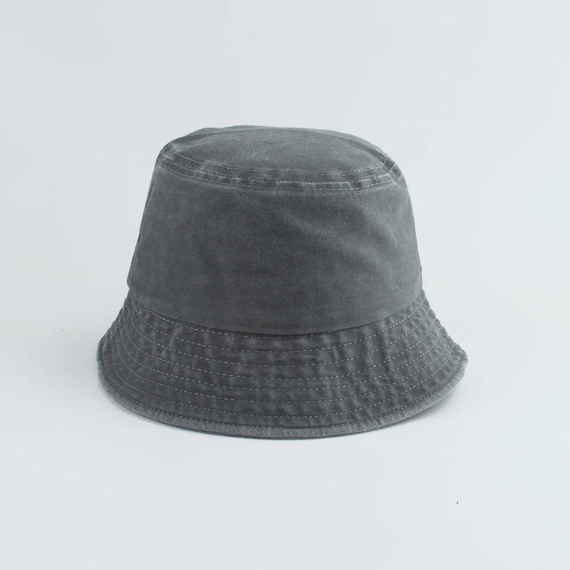 Kids Washed Denim Sun Bucket Hat