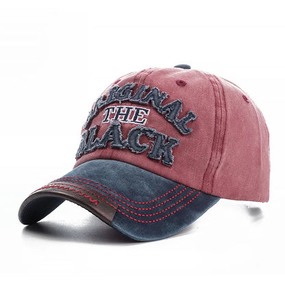 Retro Letter Embroidered Denim Baseball Cap