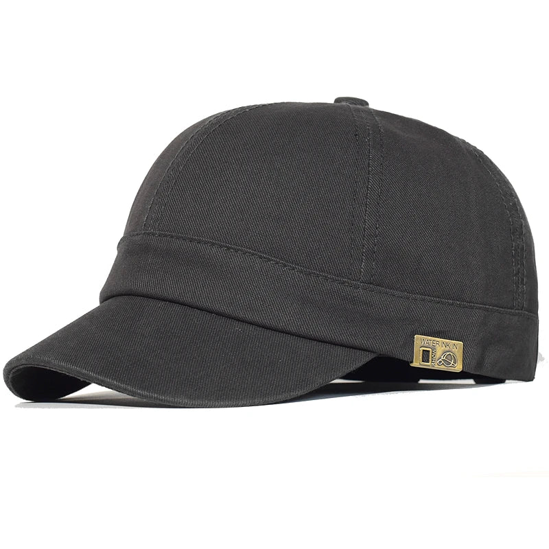 Short Brim Baseball Cap Cotton