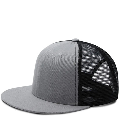 Adult Solid Color Mesh Hip Hop Snapback Cap