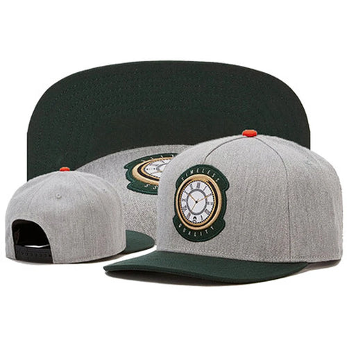 Clock Embroidered Hip-Hop Baseball Cap