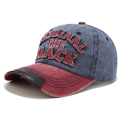 Retro Letter Embroidered Denim Baseball Cap