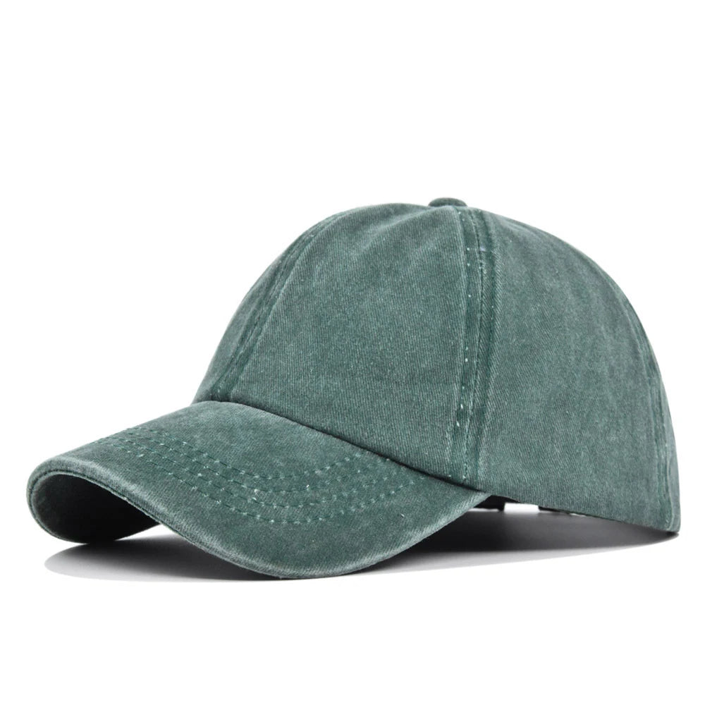 Kids Washed Pure Color Cowboy Baseball Cap