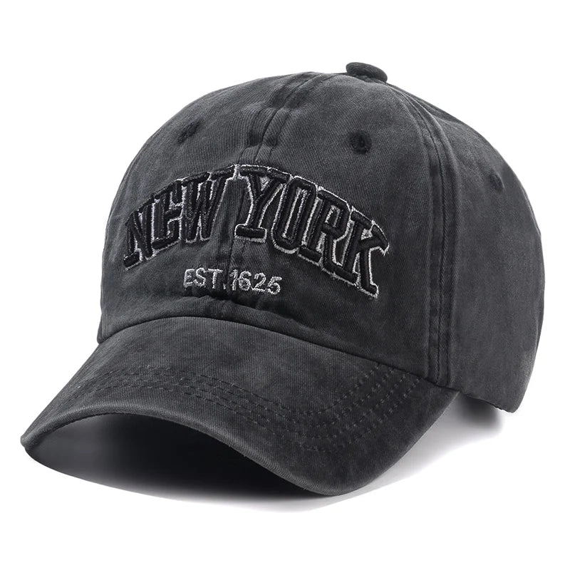 Retro Letter Embroidered Denim Baseball Cap