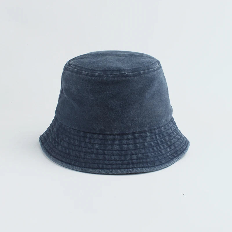 Kids Washed Denim Sun Bucket Hat