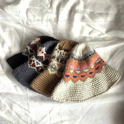 Thickened Warm Knitted Winter Bucket Hat