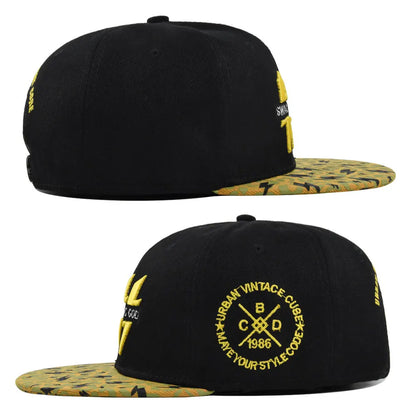 Lightning Embroidered Hip Hop Snapback Cap