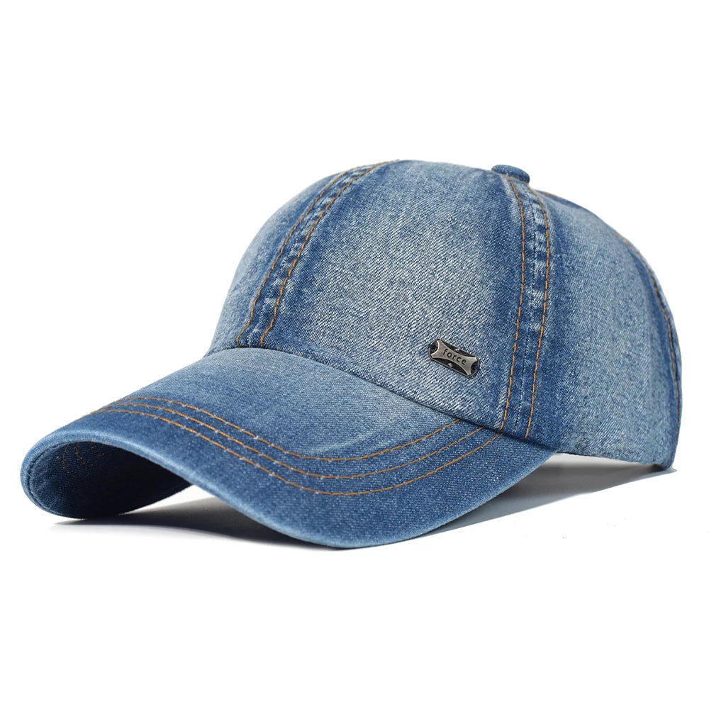 Unisex Vintage Washed Denim Baseball Cap