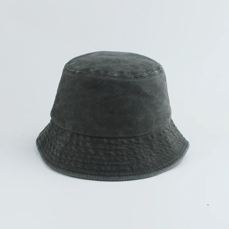 Kids Washed Denim Sun Bucket Hat