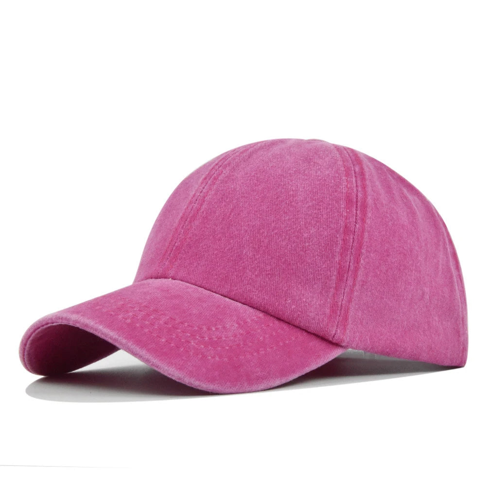Kids Washed Pure Color Cowboy Baseball Cap